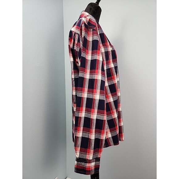 NWT Wrangler Slim Fit Flex Mens Long Sleeve Plaid Shirt Large Button Down Untuck - Picture 4 of 11